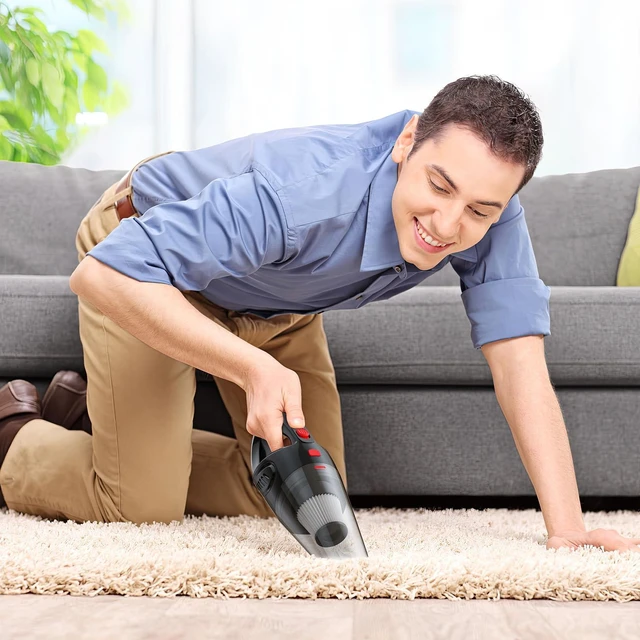 Alt view image 7 of 7 - Handheld Vacuum for Pet Hair, Powerful Suction Hand Vacuum, Crevice Tool | Portable Hand Vac, Multiple Attachments/Reusable Filter, Lightweight & Low-Noise, Easy to Clean Dust/Hairs in Car Home