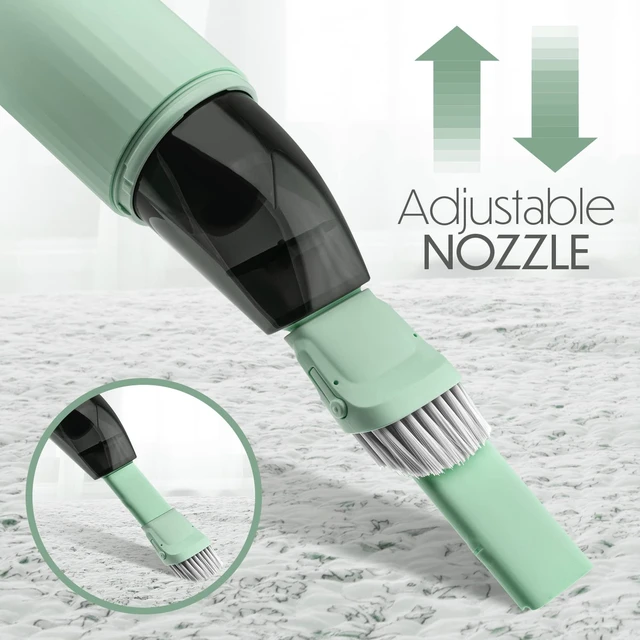 Alt view image 4 of 6 - STARUMENT Vacuum Cleaner for Dust, Pet Hair Dirt Home, Car Interior Lightweight, Portable, Handheld, Cordless, Easy to Use, Compact Design Battery Rechargeable with USB-C Cable (Mint Green)