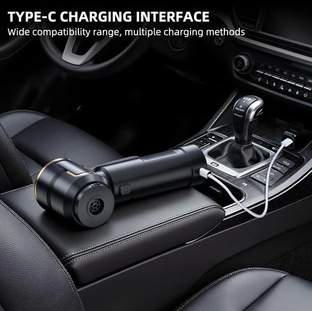 Alt view image 6 of 7 - FSANXF 4 in 1 Handheld Car Mini Vacuum Cleaner with 2 Suction Modes20000PA Strong Cyclonic Suction Air Duster 6000mAh Battery Air Blower Wireless for Car, Office Desk, Keyboards 17Kpa