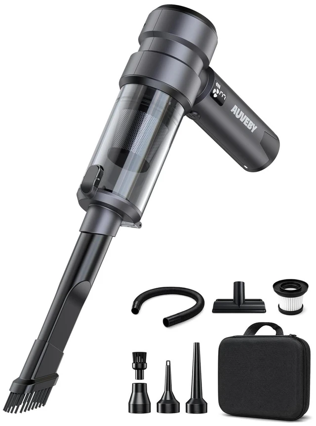 Main image of Car-Vacuum Portable Cordless High Power Easy Empty Mini Hand Vacuum | 336ml Large Dust Cup, 4-in-1 20000Pa High Power with 3 Suction Modes Rechargeable, Extra Filter, Extended Hose & Storage Box