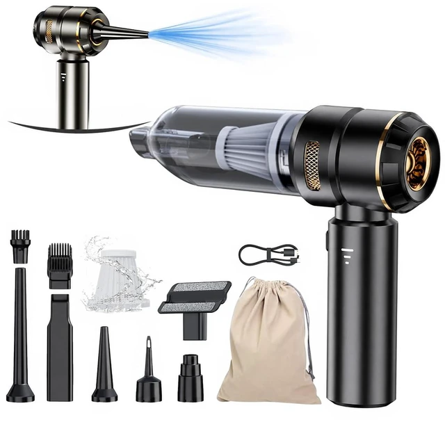 Main image of houscly Car Vacuum Cordless Mini Handhled 4-in-1 High Power Cleaner 20000Pa | Brushless motor-6000mAh-Rechargeable-Duster blower-Pet hair crumb cleaning for car sofa office desk- Ideal gifts for men