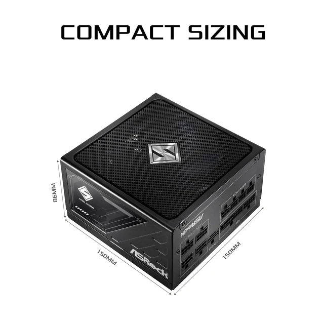 Alt view image 2 of 7 - ASRock Steel Legend SL-750G 750W Power Supply ATX3.1 iCOOL Full Modular 10 Years Warranty 135 mm FDB Fan 80 Plus Gold Cybenetics Platinum PCIe5.1 12V-2x6 Cable Japanese Capacitor 5V Boost