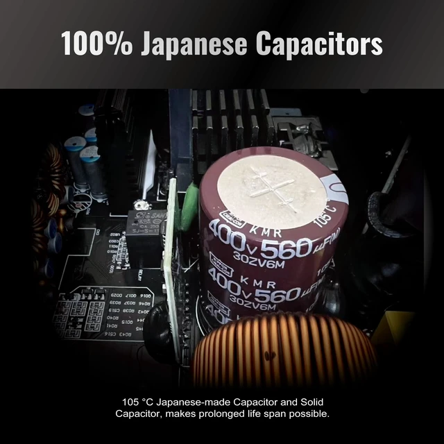 Alt view image 7 of 7 - ASRock Steel Legend SL-750G 750W Power Supply ATX3.1 iCOOL Full Modular 10 Years Warranty 135 mm FDB Fan 80 Plus Gold Cybenetics Platinum PCIe5.1 12V-2x6 Cable Japanese Capacitor 5V Boost