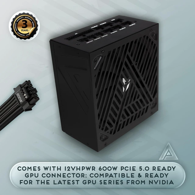 Alt view image 6 of 7 - Apevia ATX-SL850W Soul 850W Fully Modular Power Supply ATX 3.0 & 3.1 Compatible, PCIe 5.1 12V-2x6 Connector ATX Active PFC, DC to DC Converter Design, 140mm Silent Fan, RoHS Compliance