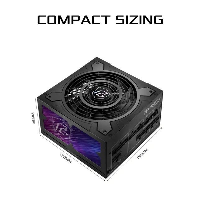 Alt view image 2 of 7 - ASRock Phantom Gaming PG-750G ATX 3.1 750W Power Supply Fully Modular Individual Braided Pattern PCle 5.1 10 Years Warranty Enthusiast Gamers 80 Plus Gold Cybenetics Platinum 12V-2x6 Cable