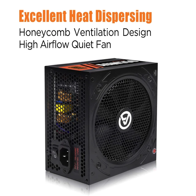 Alt view image 3 of 7 - Power Supply 550W 80+ Bronze Certified PSU (ARESGAME, AGW550)