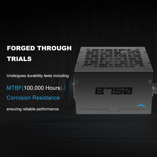 Alt view image 6 of 7 - SAMA B750 750W Bronze ATX 3.1 PCIe 5.1 Non-Modular Power Supply, Black | 750W Gaming PSU,80 PLUS Bronze Certified,12V-2x6 (450W) Native Connector,Temperature Adaption With Silent Cooling Fan
