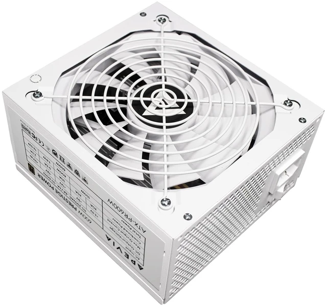 Main image of Apevia ATX-PR600W-WH Prestige 600W 80+ Gold Certified, RoHS Compliance, Active PFC ATX Gaming Power Supply White