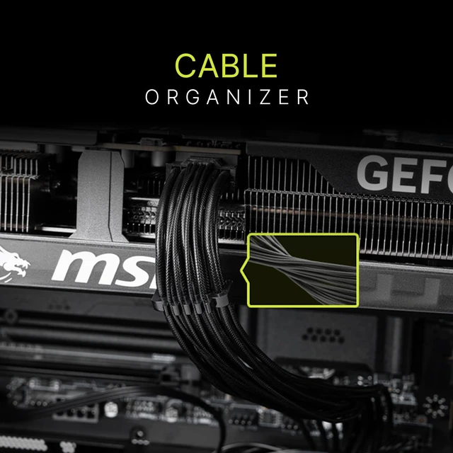 Alt view image 6 of 7 - MSI MAG A650GLS PCIE5, Fully Modular Compact Gaming 650W Power Supply, 80+ Gold, ATX 3.1 & PCIe 5.1 Ready, Native Dual-Color 12V-2x6 Embossed Jacket Cables, Low-Noise, 10 Year Warranty