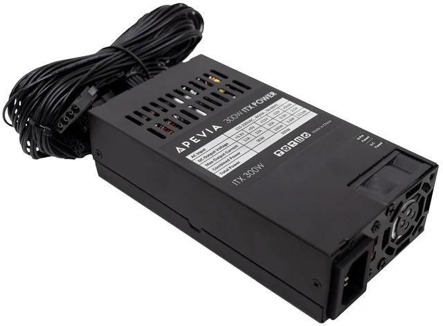 Main image of Apevia ITX-AP300W 300W ITX ATX Power Supply, 115V/230V Manual Switch | ITX Form Factor, 80mm Auto Thermal Controlled Fan, Heavy Duty Protections, Quiet Operation, Manual Input Voltage 115V/230V