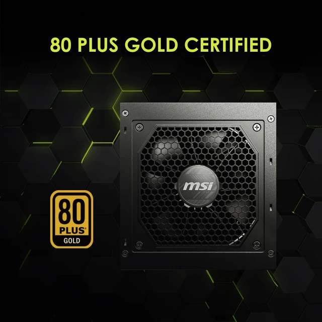 Alt view image 2 of 7 - MSI MAG A650GL, Fully Modular Compact Gaming 650W Power Supply, 80+ Gold, ATX PSU, 10 Year Warranty