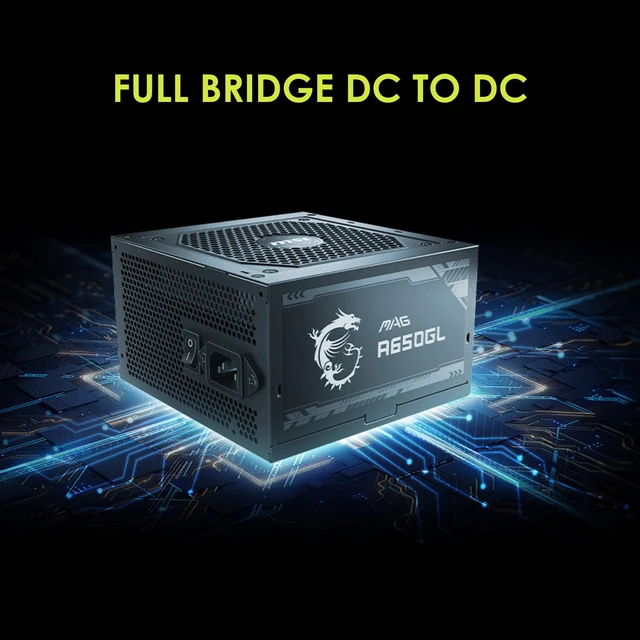 Alt view image 4 of 7 - MSI MAG A650GL, Fully Modular Compact Gaming 650W Power Supply, 80+ Gold, ATX PSU, 10 Year Warranty