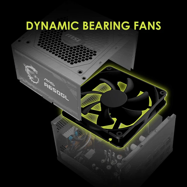 Alt view image 5 of 7 - MSI MAG A650GL, Fully Modular Compact Gaming 650W Power Supply, 80+ Gold, ATX PSU, 10 Year Warranty
