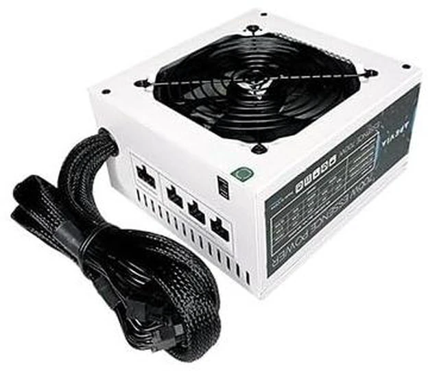 Main image of Apevia ATX-ES700-WH Essence 700W ATX Semi Modular White Power Supply | 120mm Auto Thermal Controlled Fan, Semi Modular PSU, Quiet Operation, Heavy Duty Protections, White Color PSU