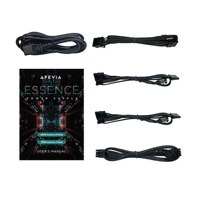 Alt view image 7 of 7 - Apevia ATX-ES700-WH Essence 700W ATX Semi Modular White Power Supply | 120mm Auto Thermal Controlled Fan, Semi Modular PSU, Quiet Operation, Heavy Duty Protections, White Color PSU