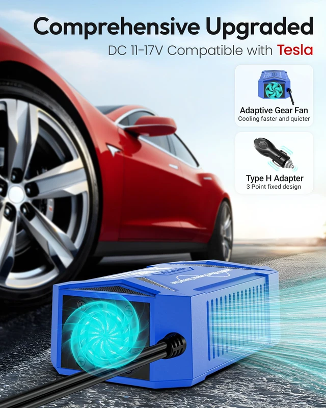 Alt view image 4 of 7 - BESTEK Pure Sine Wave Power Inverter, 300W DC 12-17V to 110V AC Car Adapter | Vehicle Plug in Cigarette Lighter Outlet Solar Inverter, 4.8A Dual USB Fast Charging Ports for Phone, Laptop, CPAP(Blue)