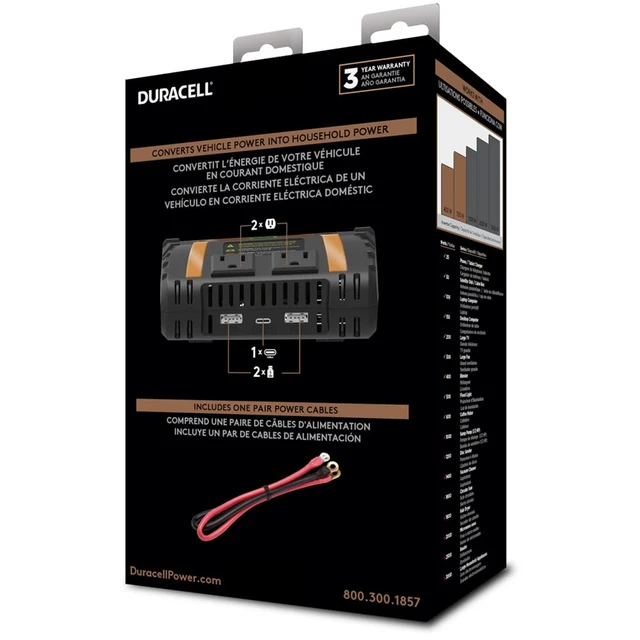 Alt view image 5 of 6 - Duracell 1000W Power Inverter
