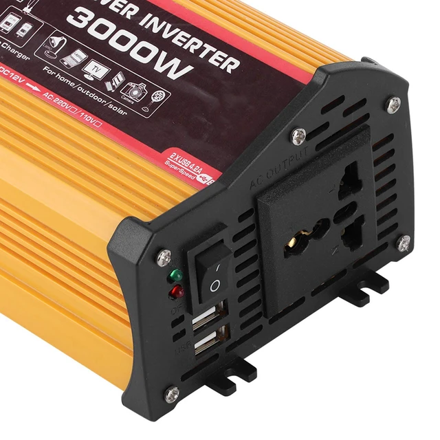 Alt view image 7 of 7 - Power Inverter Auto AC Converter Modified Sine Car Adapter Converter with Dual USB Port Outlet Fast Charging (12V to 110V)