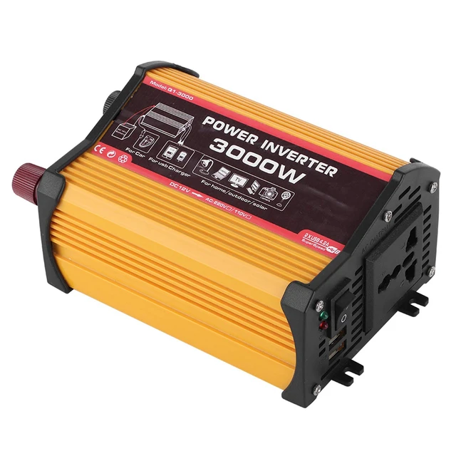 Alt view image 5 of 7 - Power Inverter Auto AC Converter Modified Sine Car Adapter Converter with Dual USB Port Outlet Fast Charging (12V to 110V)