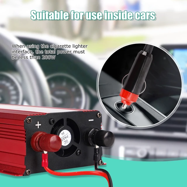 Alt view image 5 of 7 - nomal Car Power Inverter 1200W , DC 12v to 110v AC Converter with LCD Display and AC Outlets 12 Volt Inverter for Truck RV Car