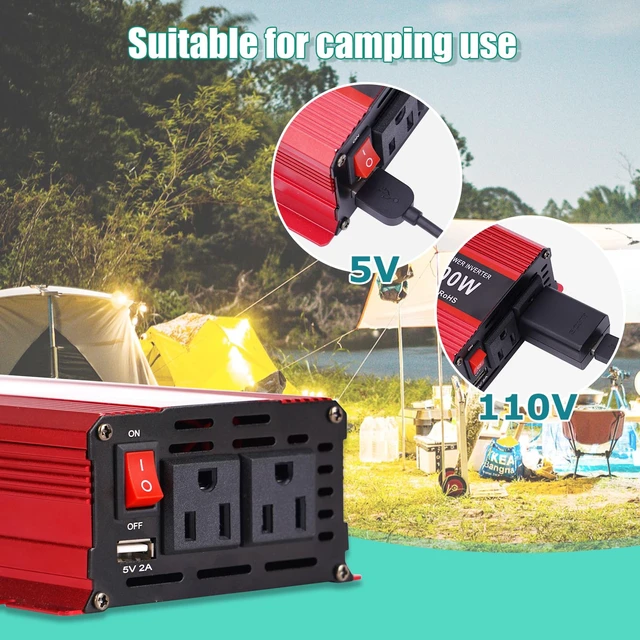 Alt view image 6 of 7 - nomal Car Power Inverter 1200W , DC 12v to 110v AC Converter with LCD Display and AC Outlets 12 Volt Inverter for Truck RV Car