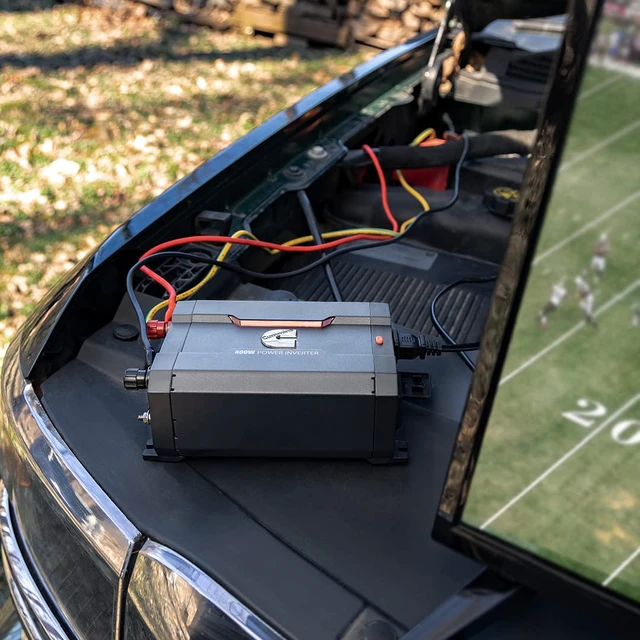 Alt view image 2 of 4 - Cummins CMN400 400 Watt Car Inverter DC 12 Volts to 110 Volts AC Converter (Full Kit Included) 2 AC Ports Plus 2.4A USB & Fast-Charge 3.0A USB-C