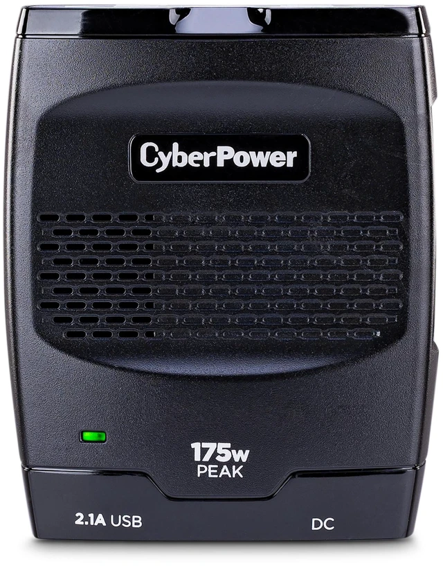 Main image of CyberPower CPS175PSUFC 175W Power Inverter | 12V DC to 120V AC Car Converter with 2 AC Outlets & 2.1A USB Port, 120W Continuous Output, 2Year Warranty