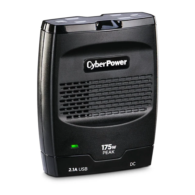 Alt view image 3 of 7 - CyberPower CPS175PSUFC 175W Power Inverter | 12V DC to 120V AC Car Converter with 2 AC Outlets & 2.1A USB Port, 120W Continuous Output, 2Year Warranty