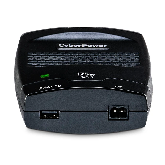 Alt view image 7 of 7 - CyberPower CPS175PSUFC 175W Power Inverter | 12V DC to 120V AC Car Converter with 2 AC Outlets & 2.1A USB Port, 120W Continuous Output, 2Year Warranty