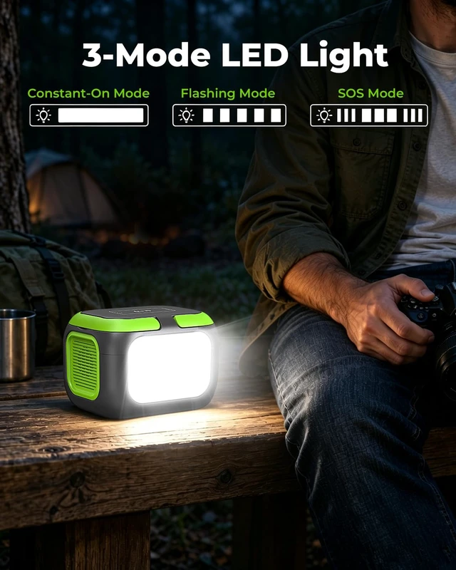 Alt view image 3 of 7 - SinKeu 200W Portable Power Station, 155Wh Solar Generator for Camping | 18W USB-C; Dual USB-A & DC Outputs; AC, Car & Solar Recharge; LED Flashlight; Road Trips, Travel & Emergency Backup