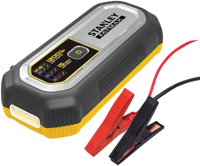 Main image of STANLEY LJ12FC 1200 Amp Lithium Jump Starter with Carrying Case | Portable Power Station with 15 Watt USB-A and USB-C