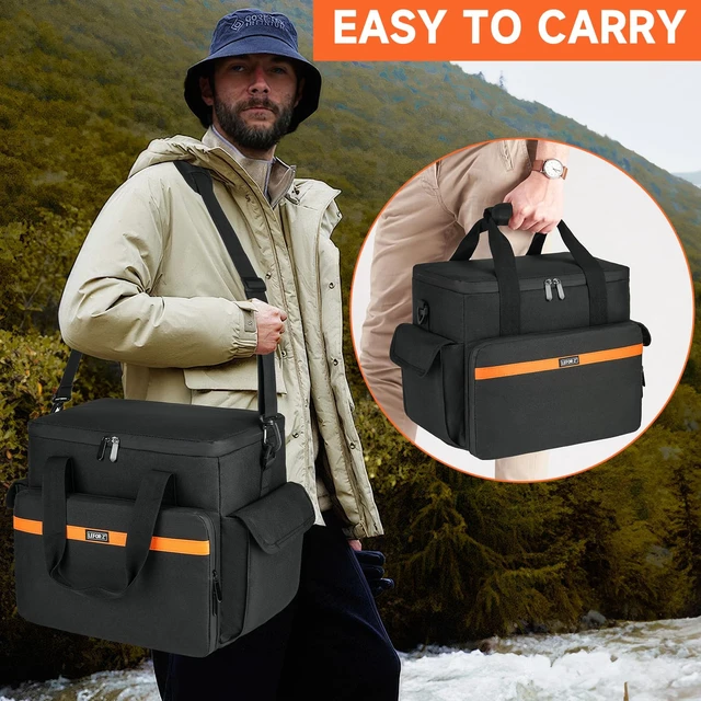 Alt view image 6 of 7 - Travel Carrying Case Bag Fits for Jackery Explorer 2000 v2/2000 Plus v2/1500/1500 Ultra/ECOFLOW DELTA 2/Anker SOLIX C1000 Gen 2/BLUETTI AC180/Elite 200 V2 Portable Power Station,Cable & Accessories