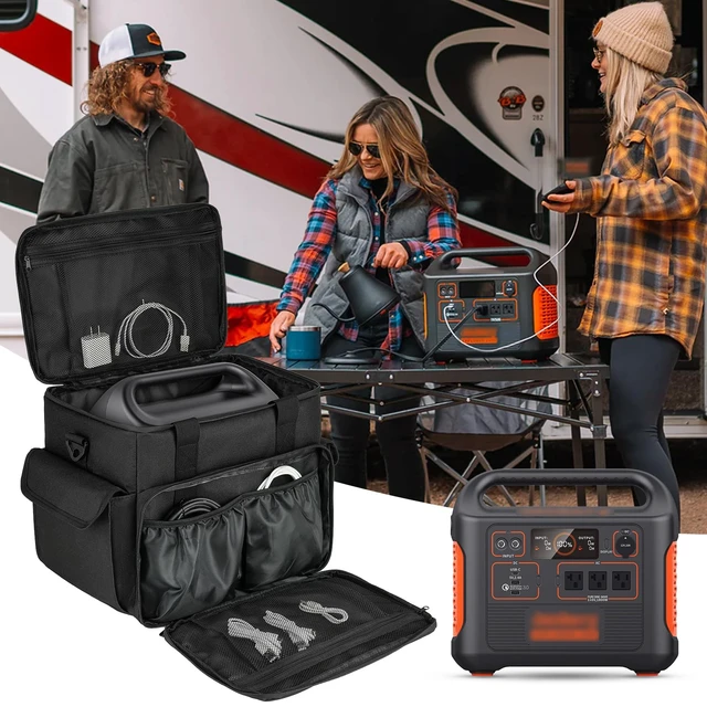 Alt view image 7 of 7 - Travel Carrying Case Bag Fits for Jackery Explorer 2000 v2/2000 Plus v2/1500/1500 Ultra/ECOFLOW DELTA 2/Anker SOLIX C1000 Gen 2/BLUETTI AC180/Elite 200 V2 Portable Power Station,Cable & Accessories