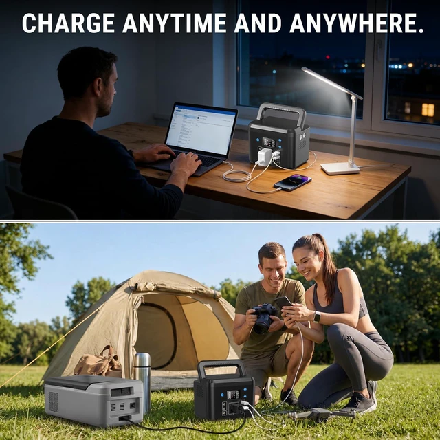 Alt view image 3 of 7 - 200W Portable Power Station, 192Wh LiFePO4 Solar Generator for Camping | Powkey Battery Powered Power Bank with 120V AC Outlet, Emergency Backup Battery for CPAP & Outdoor (Excludes Solar Panel)