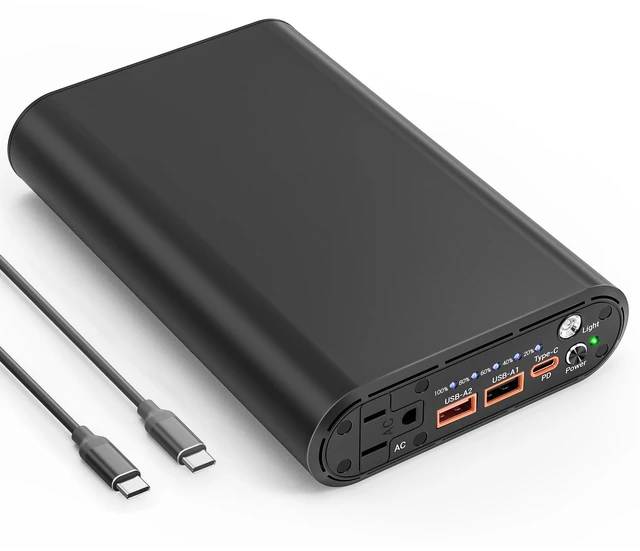 Main image of ZEALOTT Portable Power Bank with 120W AC Outlet | 27000mAh 99.9Wh Portable Power Station, 65W USB-C PD, QC3.0 USB-A & LED Light for Travel, Camping & Emergency Backup