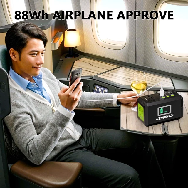Alt view image 5 of 7 - GENSROCK Portable Power Station 120W, Power Bank with AC Outlet 24000mAh | 8 Output Ports | 2 110V AC Outlets | Lithium-Ion Portable Power Bank | LED Light | For Home, Camping, Travel, and Emergencies