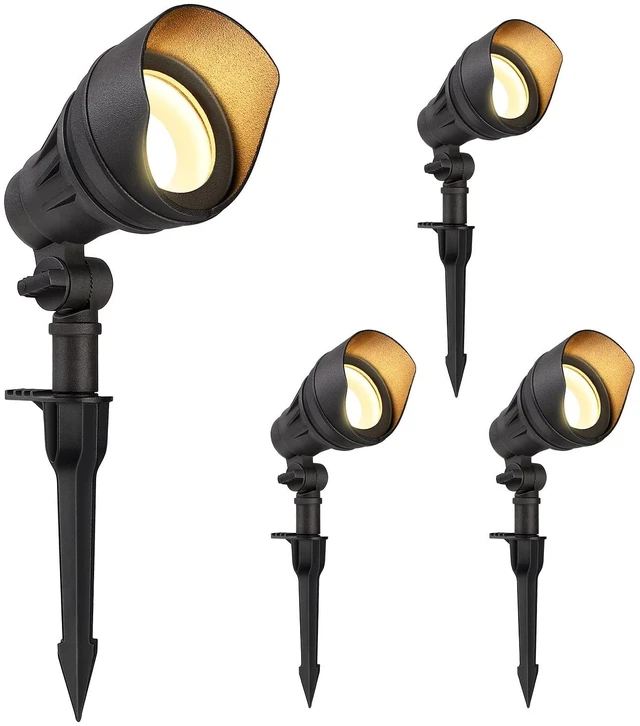 Main image of DEWENWILS LED Low Voltage Landscape Lights, 12V Aluminum Outdoor Spotlight | 14W 540LM 3000K, IP65 Waterproof Landscape Lighting for Yard, Garden, House, Tree, Lawn 4 Pack