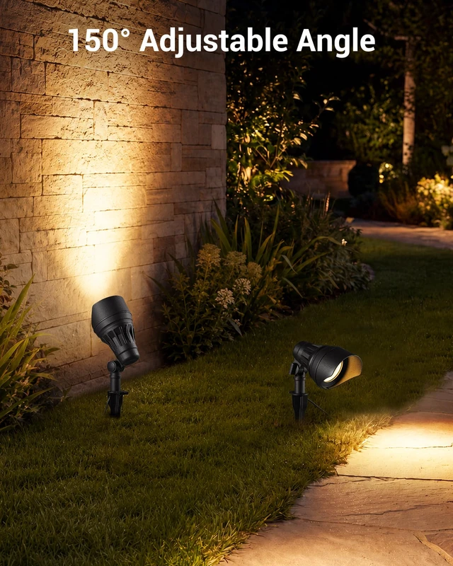 Alt view image 4 of 7 - DEWENWILS LED Low Voltage Landscape Lights, 12V Aluminum Outdoor Spotlight | 14W 540LM 3000K, IP65 Waterproof Landscape Lighting for Yard, Garden, House, Tree, Lawn 4 Pack