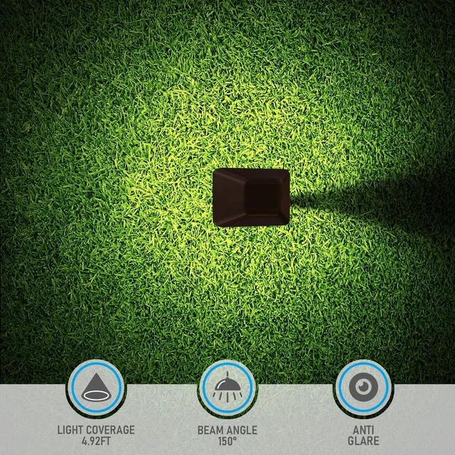 Alt view image 6 of 7 - LEONLITE 6-Pack 5CCT Anti-Glare Low Voltage Pathway Lights, 12-24V AC/DC | 5W LED Landscape Path Lights, Die-Casted Aluminum, IP65 Waterproof for Yard Walkway, 1800K/2700K/3000K/4000K/5000K, ETL