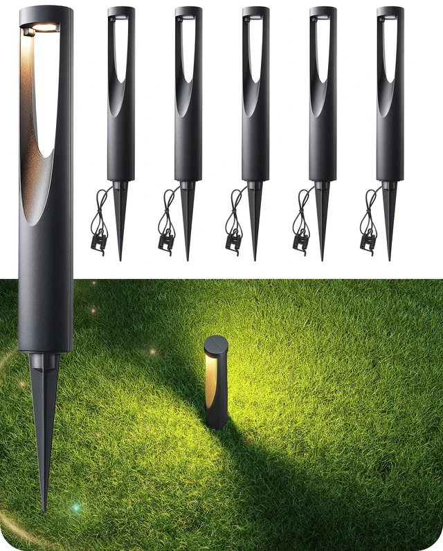 Main image of EDISHINE Low Voltage Landscape Lights for Walkway 6 Pack | 150LM 3000K, CRI80, LED Electric Outdoor Landscape Lighting with Connectors, Waterproof for Yard, Garden