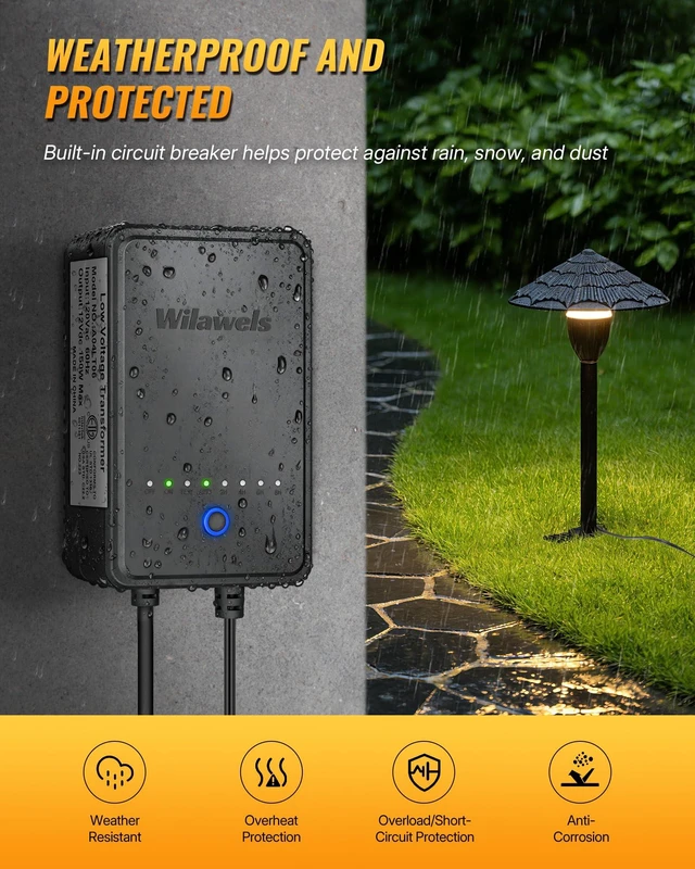 Alt view image 5 of 7 - WILAWELS All-in-One LED Low Voltage Landscape Lighting Kit, 8-Pack LED Pathway Lights with Transformer, 100FT Wire and Connectors, 3000K Waterproof Landscape Lighting for Yard Garden Walkway W03LK06