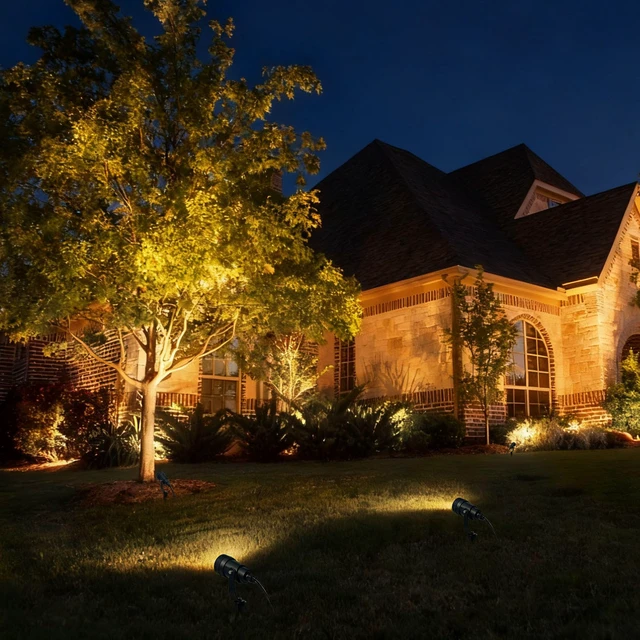 Alt view image 7 of 7 - COLOER 8Pack 5W Landscape Lighting Kit with Transformer | Complete 8-Light Kit,Aluminum Housing,Auto Dusk-to-Dawn,Independent Connection, 750 Lumens,IP65 Waterproof, 3000K Warm White