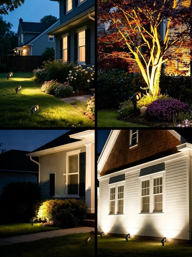 Alt view image 7 of 7 - MULANDI Aluminum & Glass Low Voltage Landscape Spotlights 12V LED with 20W MR16 Bulb Outdoor Landscape Lighting, 3000K Warm White Landscape Spot Lights Wired for Garden and Yard Up Lighting, 6 Pack