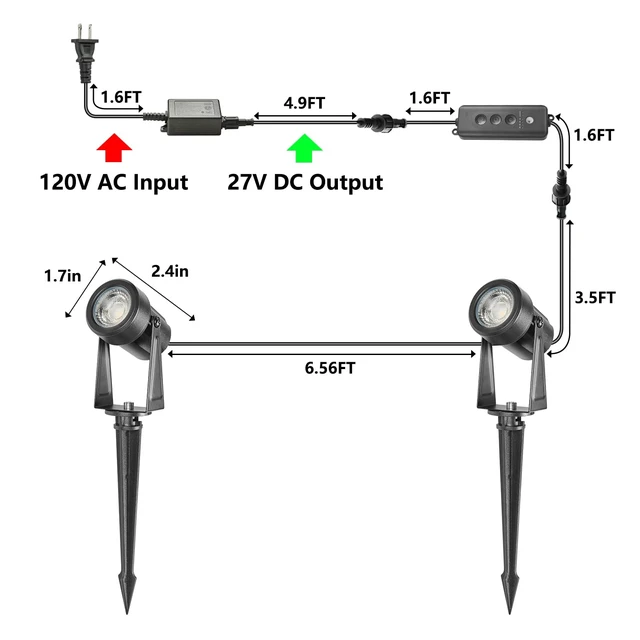 Alt view image 2 of 7 - SUNTHIN Outdoor Landscape Lighting with Dusk to Dawn Sensor Controller, 8 Pack