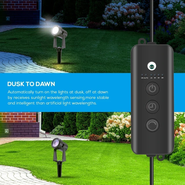 Alt view image 6 of 7 - SUNTHIN Outdoor Landscape Lighting with Dusk to Dawn Sensor Controller, 8 Pack