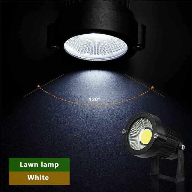 Alt view image 2 of 5 - Z LED Landscape Lights,5W Outdoor Pathway Garden Yard Spotlight,IP65 Waterproof Garden Floodlight,Outdoor Spotlight with Stake,UL Cord 5-ft with Plug 6500K Daylight White(Pack of 4)