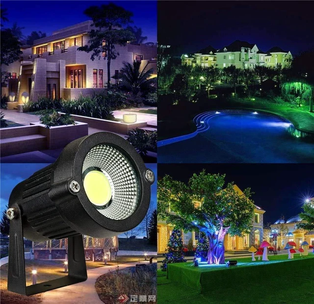Alt view image 4 of 5 - Z LED Landscape Lights,5W Outdoor Pathway Garden Yard Spotlight,IP65 Waterproof Garden Floodlight,Outdoor Spotlight with Stake,UL Cord 5-ft with Plug 6500K Daylight White(Pack of 4)