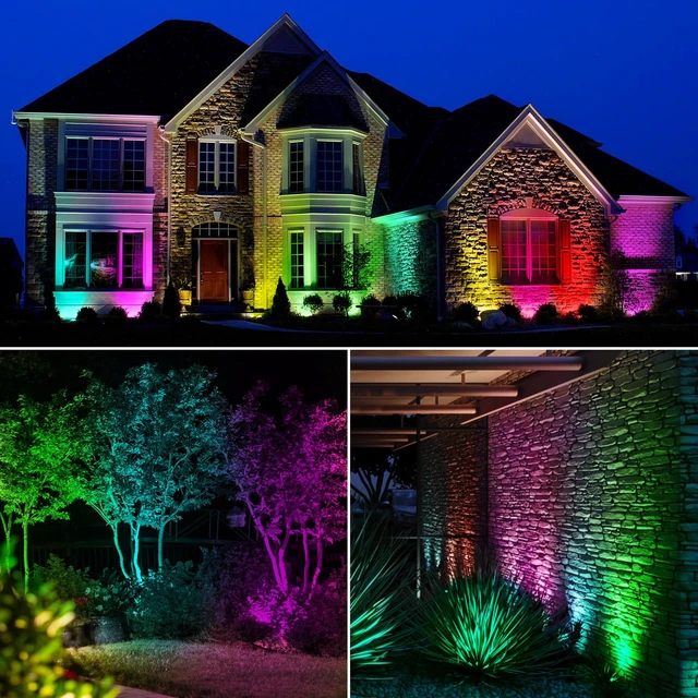 Alt view image 7 of 7 - SUNVIE 8-Pack RGB Well Lights Low Voltage Landscape Lighting, Grated Top | 12-24V AC/DC, Waterproof, Color Changing, Die-Cast Aluminum, LED In-Ground Lights for Holiday, Connectors Included