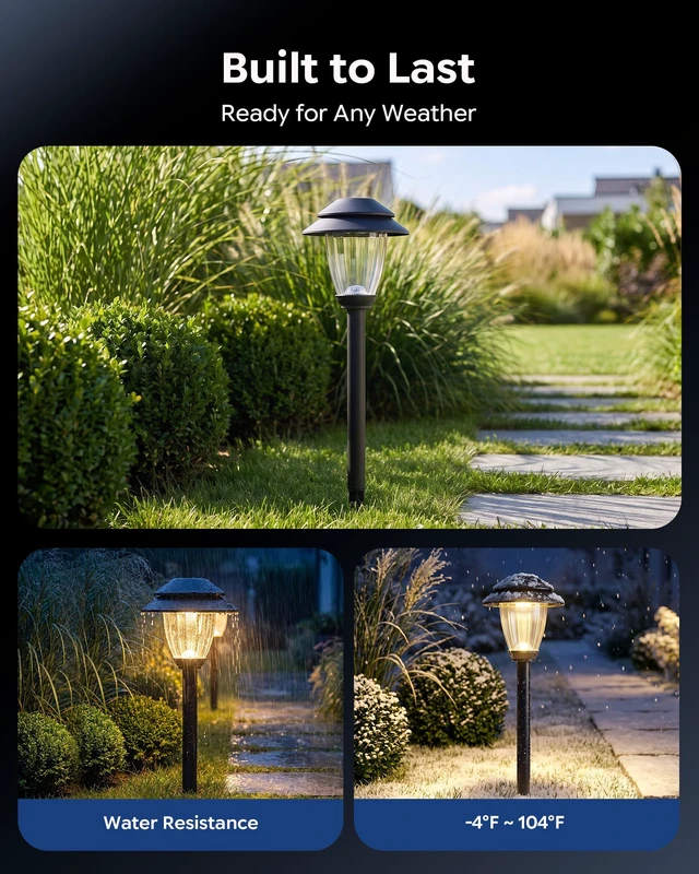 Alt view image 5 of 7 - Low Voltage Landscape Lighting, 6-Pack, 5V Pathway Lights, 0.5W LED | 3000K Warm White, 5V Low Voltage, 45FT Wire, Dusk to Dawn Auto On/Off, Water Resistance, Outdoor Garden/Yard/Walkway/Driveway