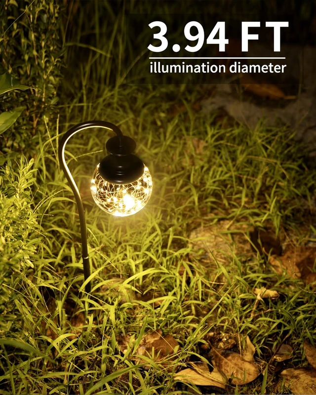 Alt view image 5 of 7 - 2.5W Glass Globe Low Voltage Pathway Lights, 2700K IP65 136LM 12-24V AC/DC | Landscape Lighting Low Volt Path Lights, Decroative LED Garden Lighting for Path, Patio, Yard, Walkway